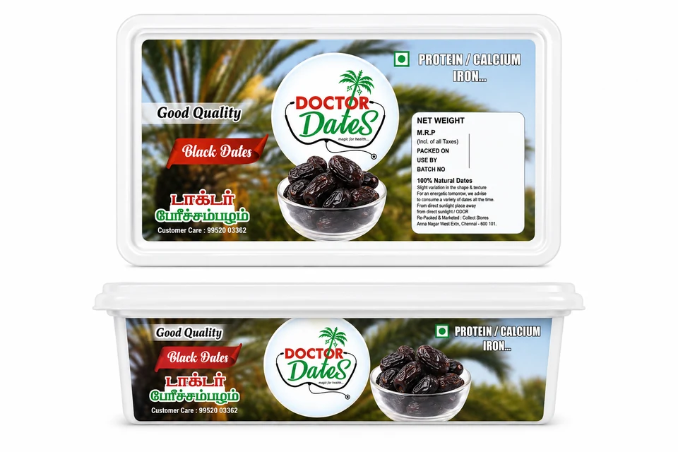Doctor Dates Black Dates 250 g pack
