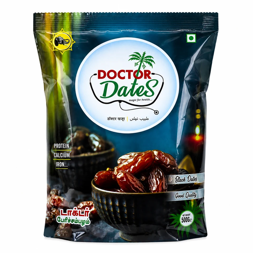 Doctor Dates Black Dates 500 g pack